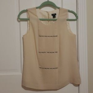 Embellished pleated front shell